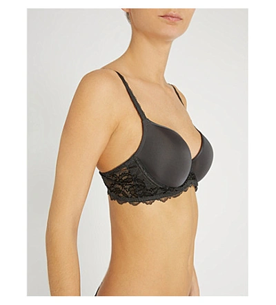 Wacoal Lace Perfection Lace Bra In Charcoal