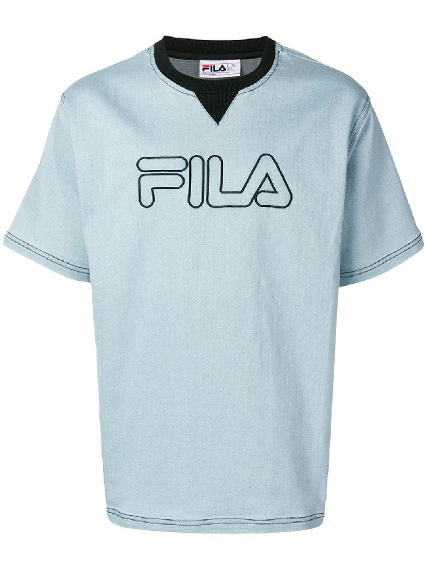 light blue fila shirt
