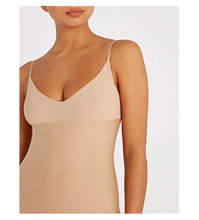 Commando Two-faced Tech Microfibre Slip Dress In Nude