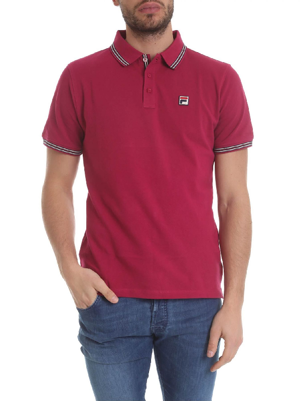 fila burgundy shirt