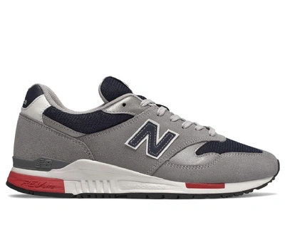 Shop New Balance Grey Suede Sneakers