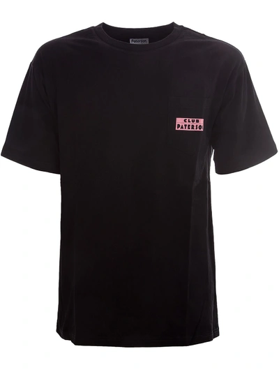 Shop Paterson Black Cotton T-shirt