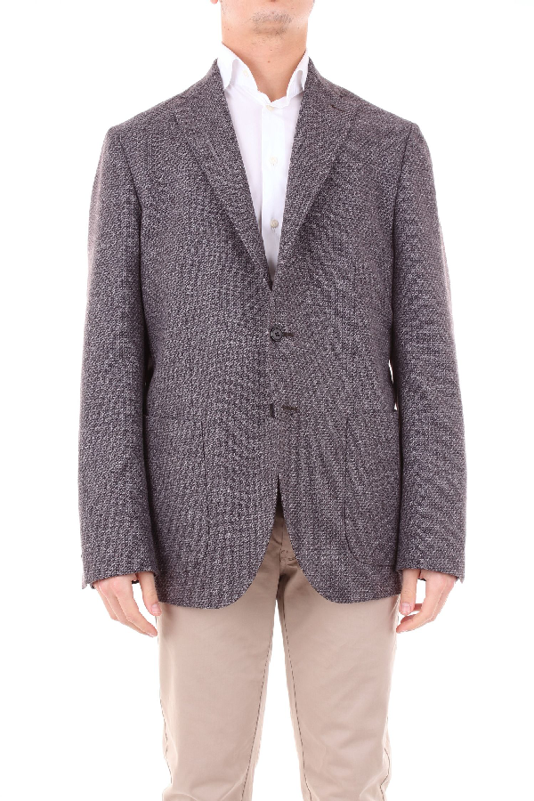 Luigi Borrelli Grey Wool Blazer | ModeSens
