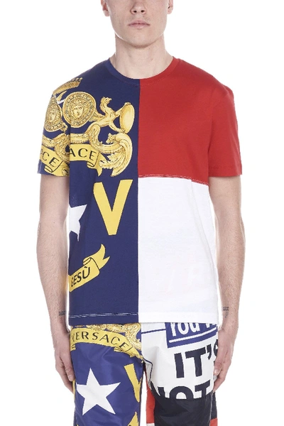 Shop Versace Multicolor Cotton T-shirt