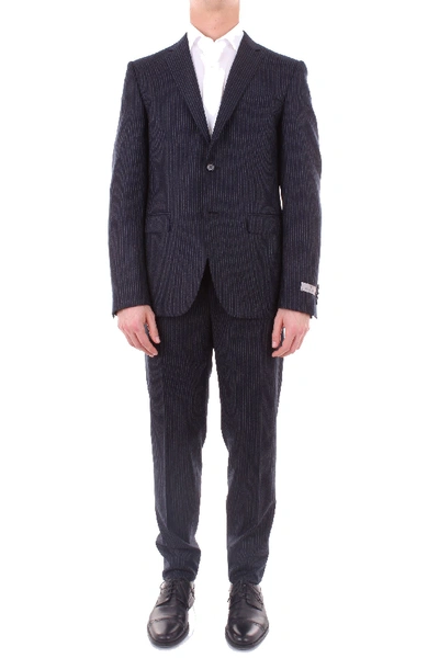 Shop Canali Blue Wool Suit