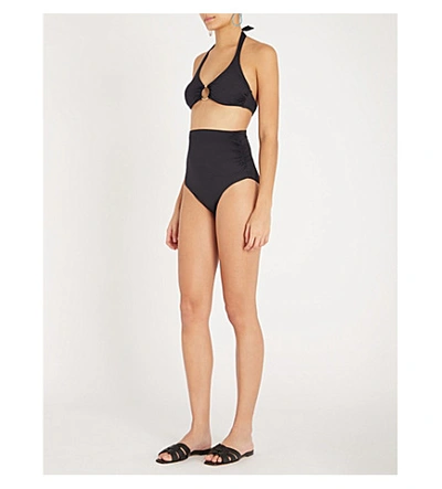 Shop Melissa Odabash Brussels Halterneck Bikini Top In Black