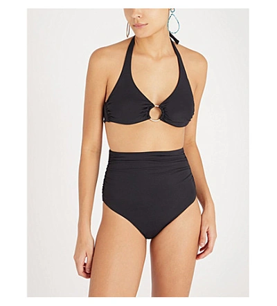 Shop Melissa Odabash Brussels Halterneck Bikini Top In Black