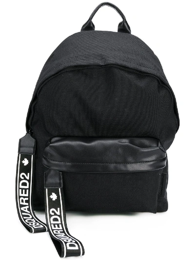 Shop Dsquared2 Black Polyester Backpack