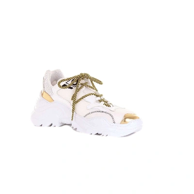 Shop N°21 Gold Fabric Sneakers