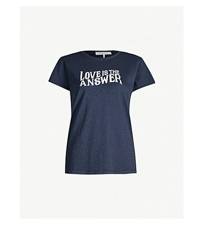 Rag & Bone Love Is The Answer-print Cotton-jersey T-shirt In Sal | ModeSens