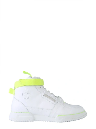 Shop Marcelo Burlon County Of Milan White Leather Hi Top Sneakers