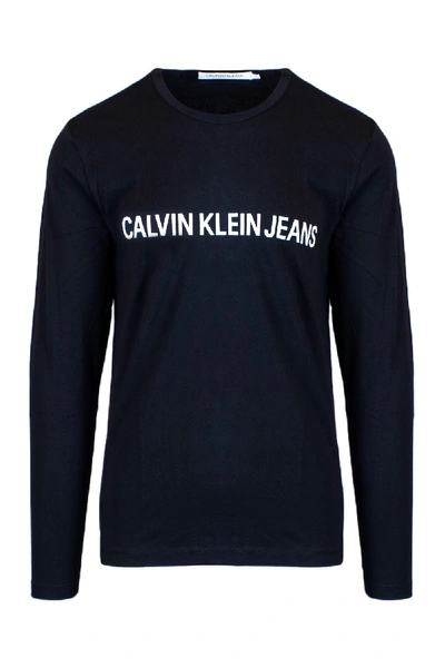 Shop Calvin Klein Jeans Est.1978 Blue Cotton T-shirt
