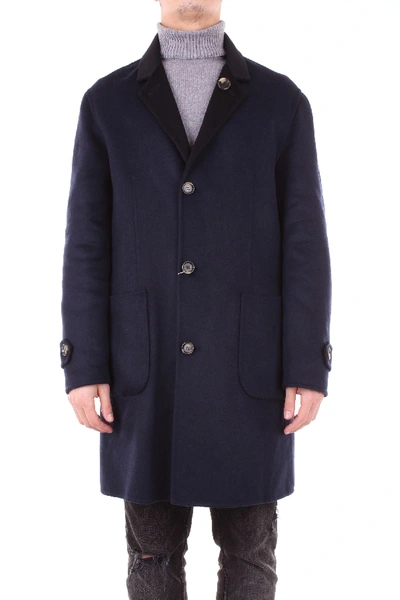 Shop Kired Blue Wool Coat