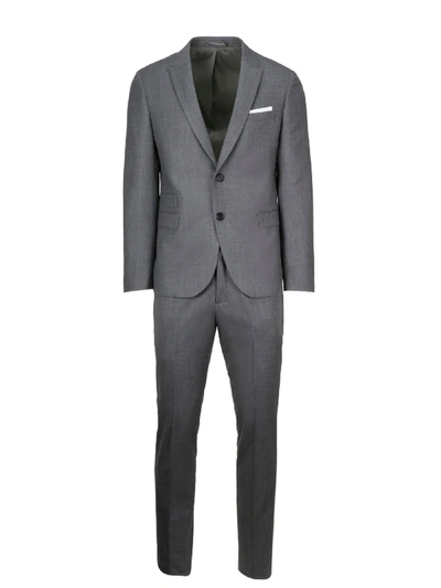 Shop Neil Barrett Grey Wool Suit