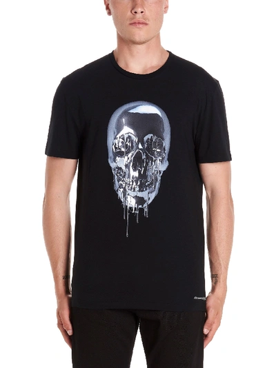 Shop Alexander Mcqueen Men's Black Cotton T-shirt