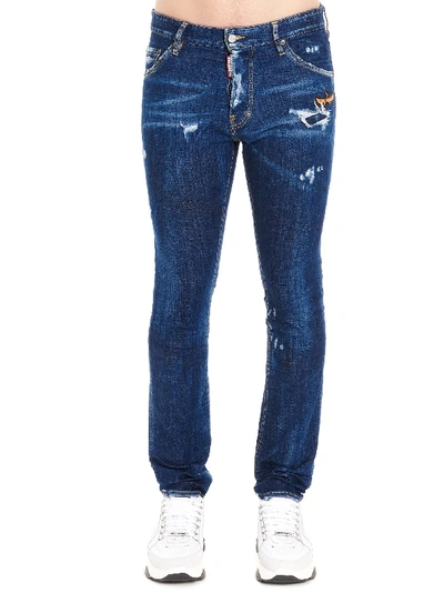 Shop Dsquared2 Men's Blue Cotton Jeans