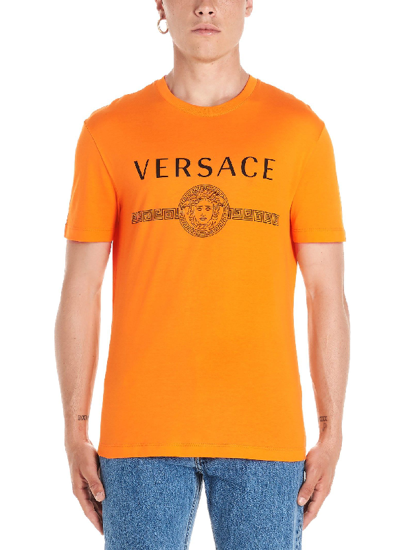 orange versace shirt