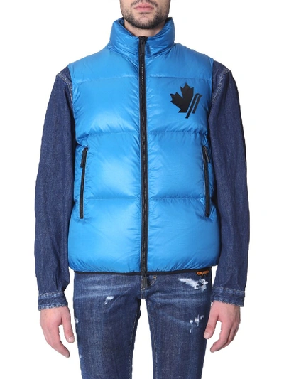 Shop Dsquared2 Light Blue Polyamide Vest