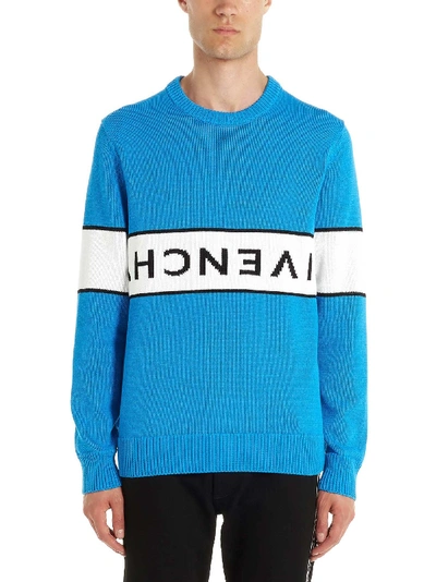 Shop Givenchy Light Blue Cotton Sweater