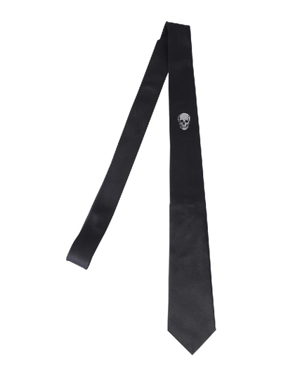 Shop Alexander Mcqueen Black Silk Tie