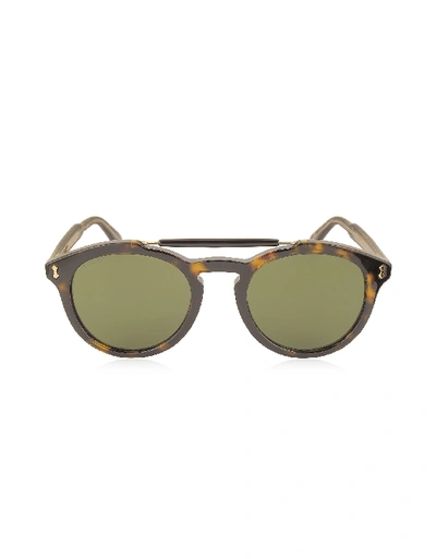 Shop Gucci Brown Other Materials Sunglasses