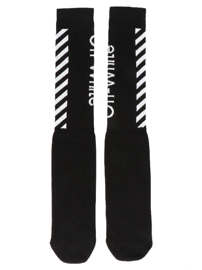 Off-white Black Arrow Mid Length Socks In Black
