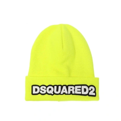 Shop Dsquared2 Yellow Wool Hat