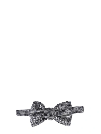 Shop Alexander Mcqueen Grey Silk Bow Tie