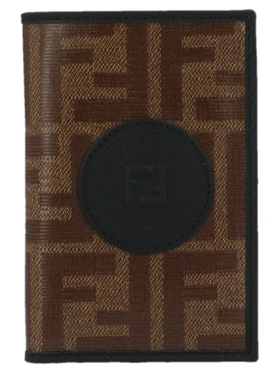 Shop Fendi Brown Leather Card Holder