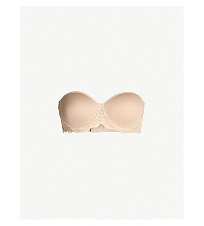 Simone Perele Womens Caresse Woven And Stretch-lace Bra Peau Rose In Peau Rose