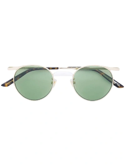 Shop Gucci Gold Metal Sunglasses