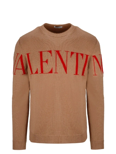 Shop Valentino Beige Cashmere Sweater