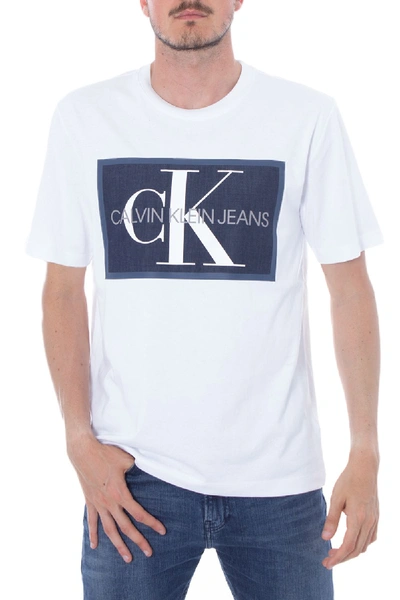 Shop Calvin Klein Jeans Est.1978 White Cotton T-shirt