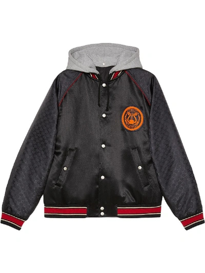 Shop Gucci Men's Black Acetate Outerwear Jacket