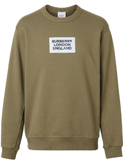 Shop Burberry Green Sweatshirt
