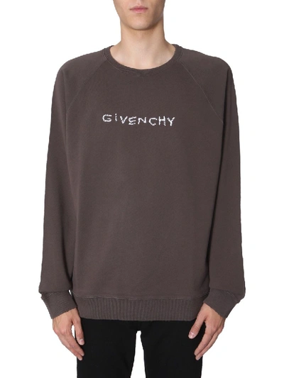 Shop Givenchy Grey Cotton Sweatshirt