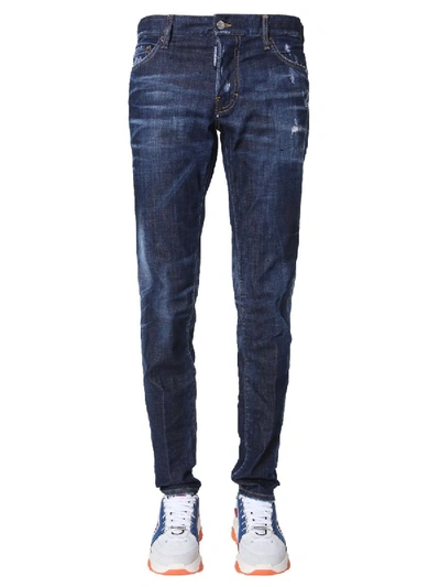 Shop Dsquared2 Men's Blue Cotton Jeans