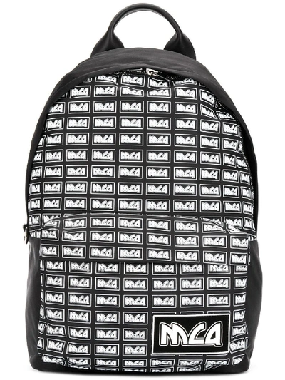 Shop Mcq By Alexander Mcqueen Men's Black Cotton Backpack