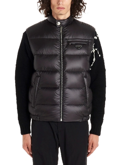 Shop Prada Black Polyamide Vest