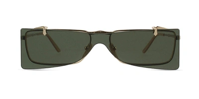 Shop Gucci Green Metal Glasses