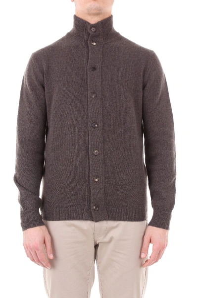 Shop Cruciani Grey Wool Cardigan