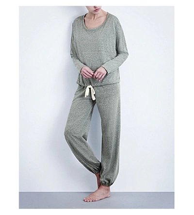 Shop Eberjey Heather Jersey Pyjama Top In Heather Grey