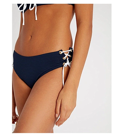 Shop Heidi Klein Carlisle Bay Bikini Bottoms In Navy