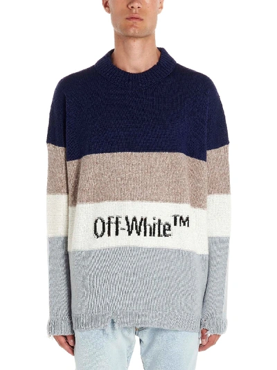 Shop Off-white Men's Multicolor Wool Sweater