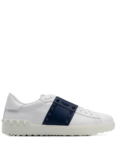 Shop Valentino White Leather Sneakers