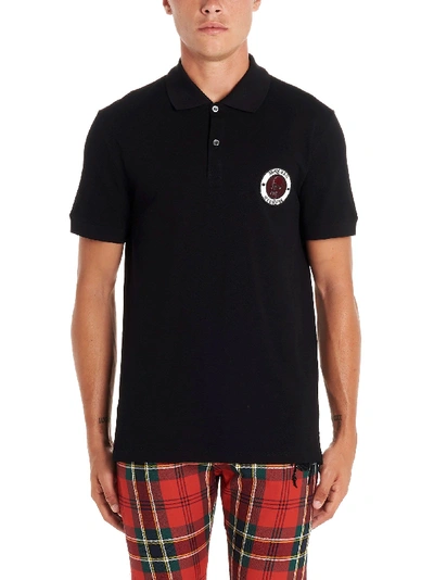 Shop Alexander Mcqueen Black Cotton Polo Shirt