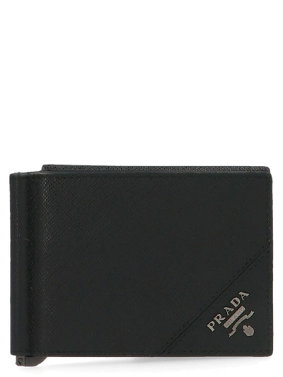Shop Prada Black Leather Wallet