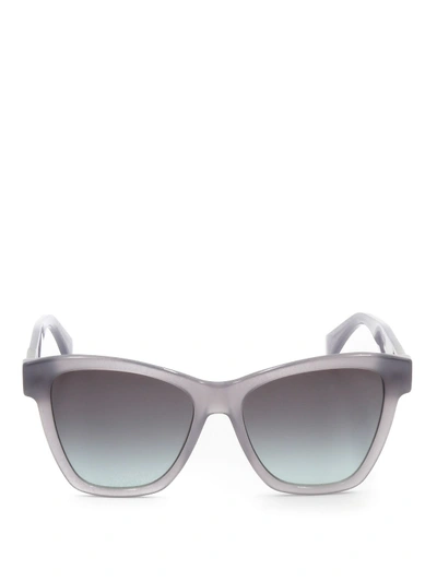 Shop Fendi Grey Acetate Sunglasses
