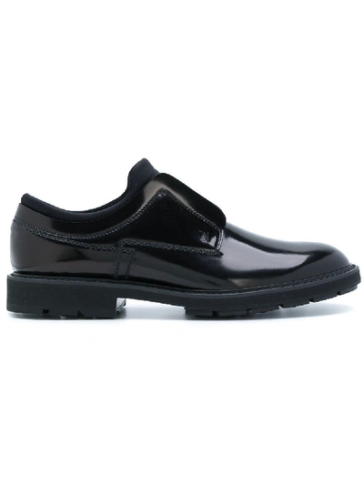 Shop Tod's Black Leather Lace-up Shoes