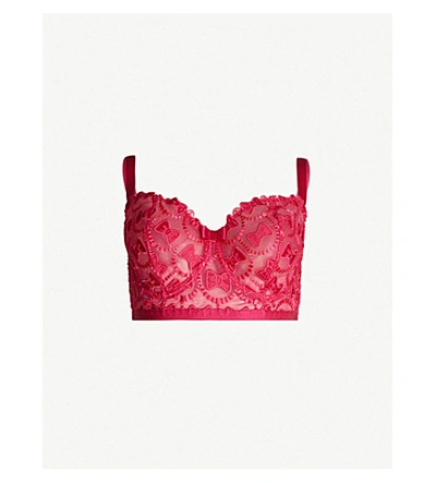 Shop Aubade X Viktor & Rolf Bow-detail Lace Bra In Bonbon